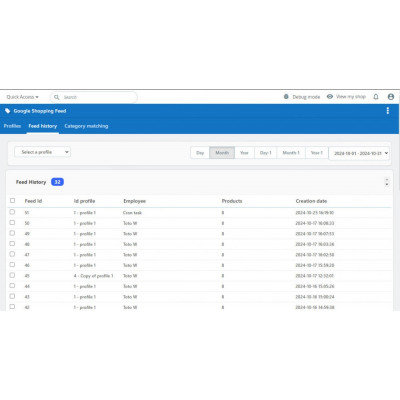 Export Google Shopping