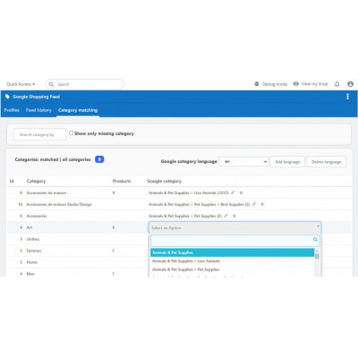 Eksportuj Google Zakupy