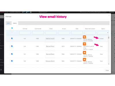 Module Tracking Center pour Prestashop