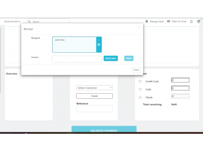 Sales Box - Billing + Quote - Cart sendings