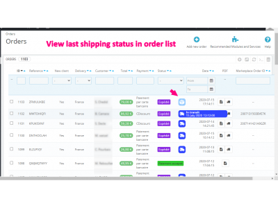Tracking Center module for Prestashop